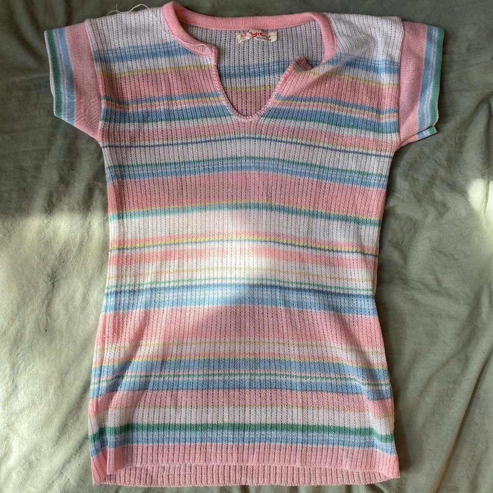 1970s vintage knit top - Picture 2 of 3